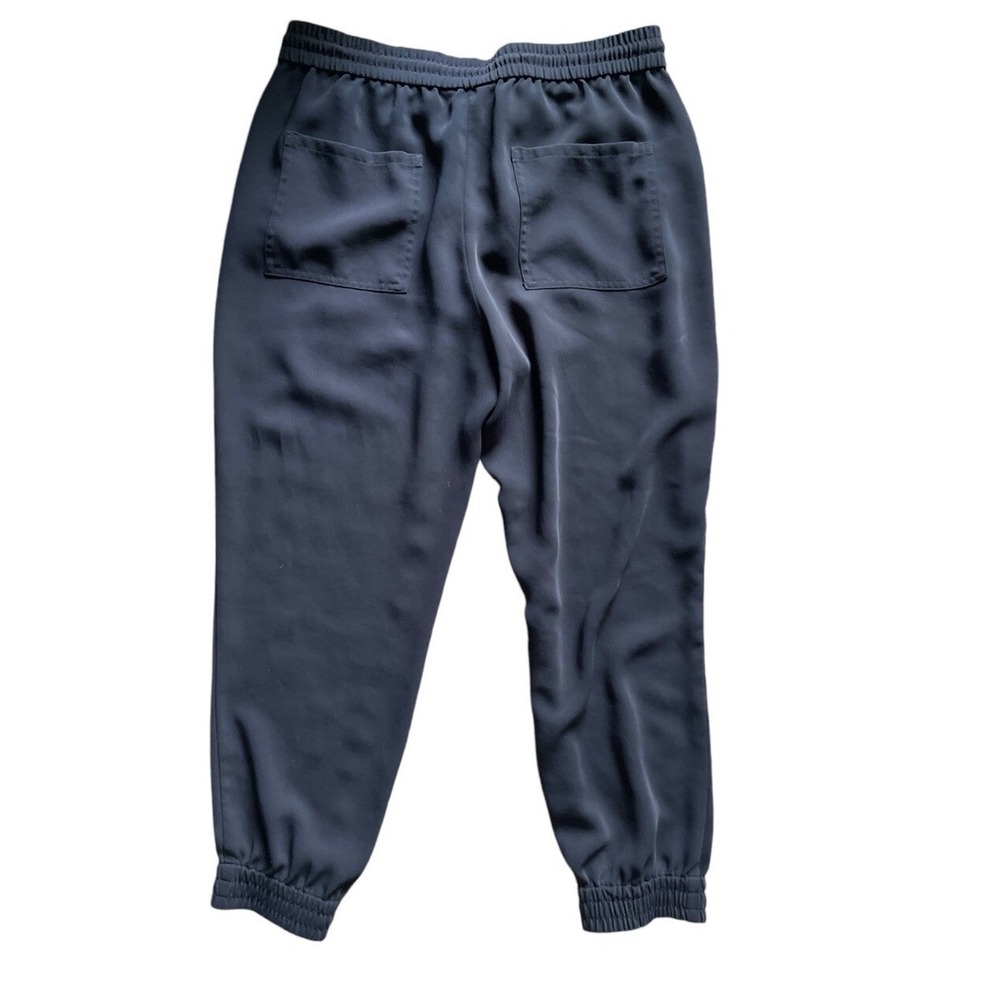 Ann Taylor Joggers Womens M Navy Blue Elastic Waist Drawstring EUC